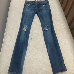 Designer ripped jeans